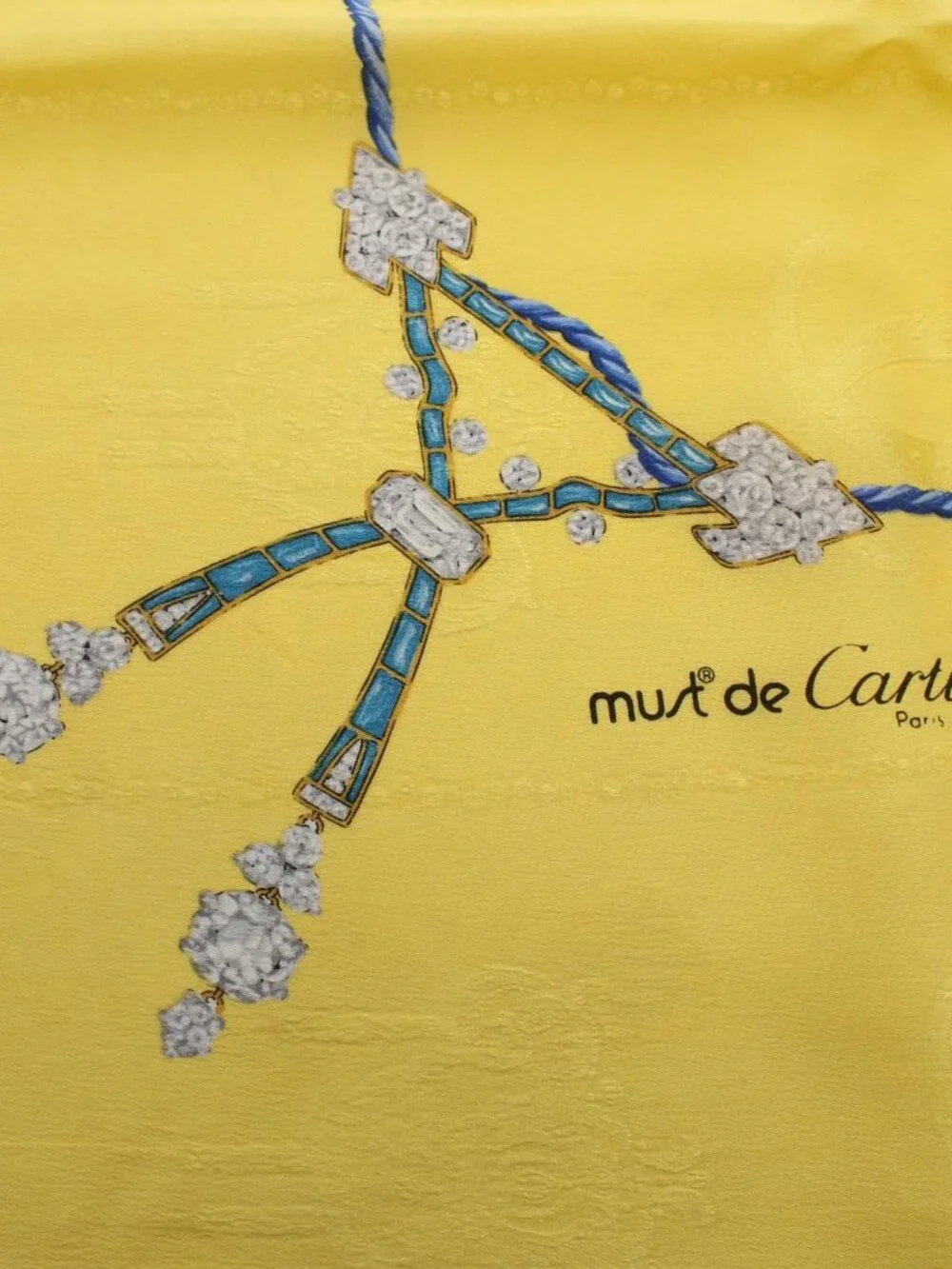 Cartier Scarf Silk Scarves Yellow